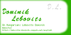 dominik lebovits business card